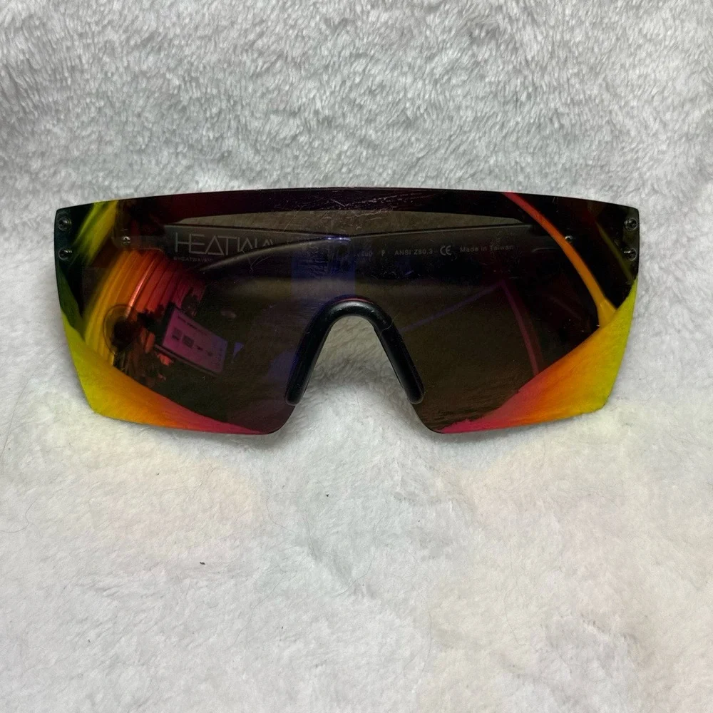 HTF 2014 Heatwave x Iguanas Colab Lazer Face Mirrored Sunglasses ANSI‎ Z80.3